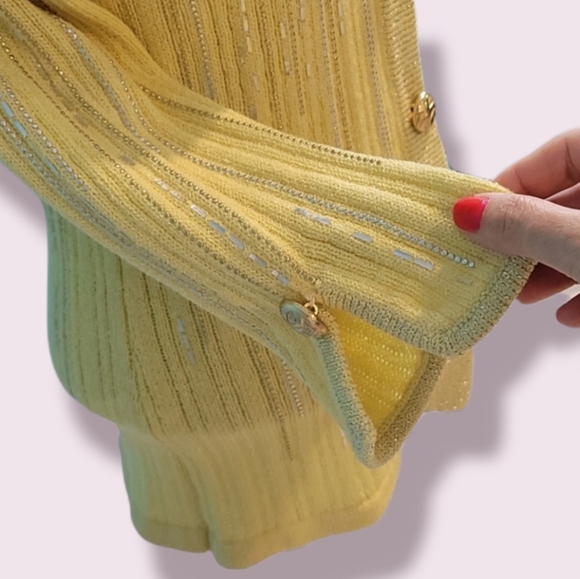 Marni Knits Vintage Angora Yellow Sweater sz Small - Picture 5 of 13